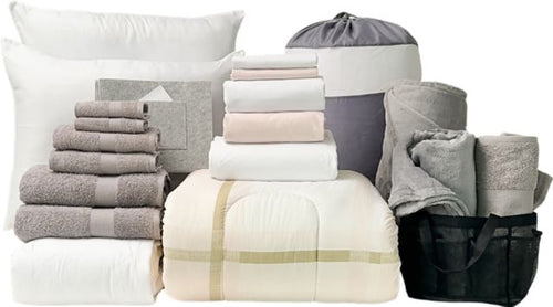 Deluxe 23pc Twin XL Bundle in Blush Plaid - SHIPS 8/1 FOR IN-STORE PICKUP ON FALL MOVE-IN WEEKEND.
